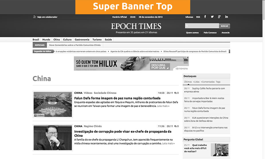 Super Banner Top - Seção (Epoch Times)