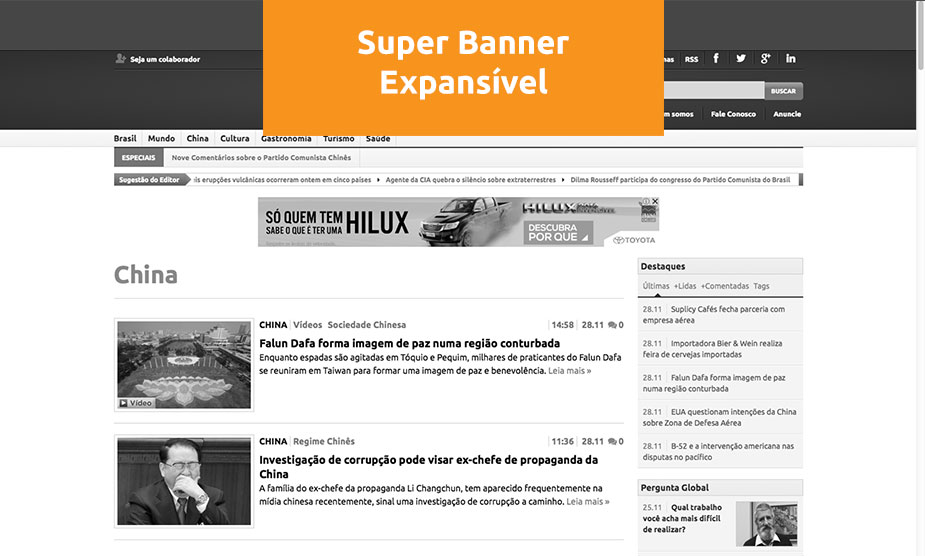 Super Banner Expansível - Seção (Epoch Times)