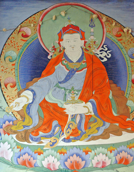 O Guru Budista Padmasambhava. Pintura no monastério Taktsang, no Butão (Baldiri/Wikimedia/CC BY-SA 3.0)
