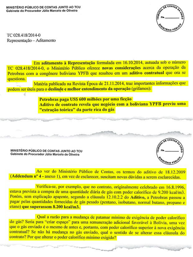 Documento do Ministério Público Federal (Foto: Reprodução)
