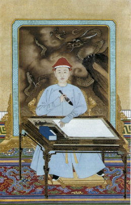 Sente-se como o Imperador Kangxi em sua mesa (Autor desconhecido/Wikimedia Commons)