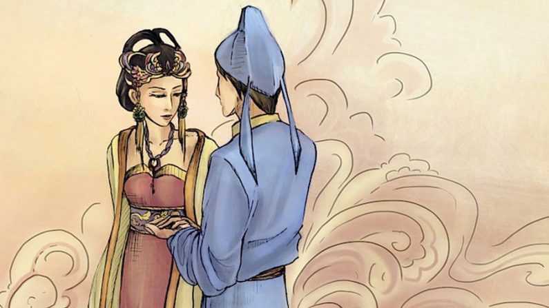 > O estudioso Liu Yi e a Princesa Dragão se casam (Shaoshao Chen/The Epoch Times)