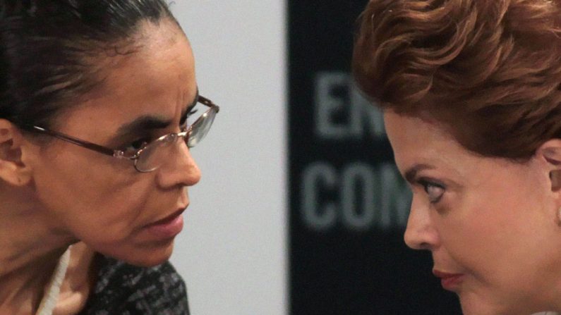 Marina Silva (PSB) e presidente Dilma Rousseff (PT) (Reprodução)