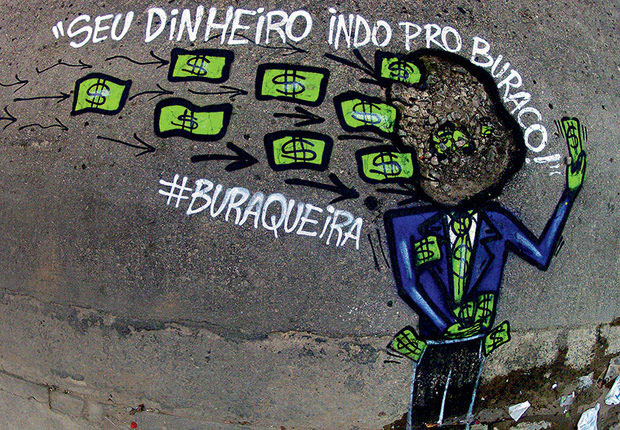 Em todos os desenhos foi utilizada a hashtag #buraqueira (Cortesia/VejaSP)