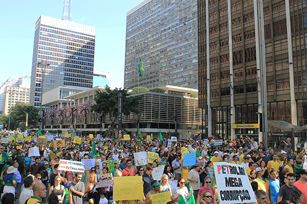 Av. Paulista recebeu novamente manifestações contra o Foro de São Paulo (Vinicius Igor / Epoch Times)
