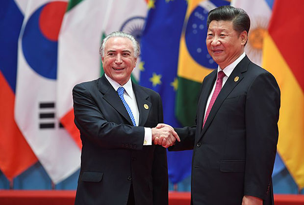 Michel Temer reforça parceria Brasil-China