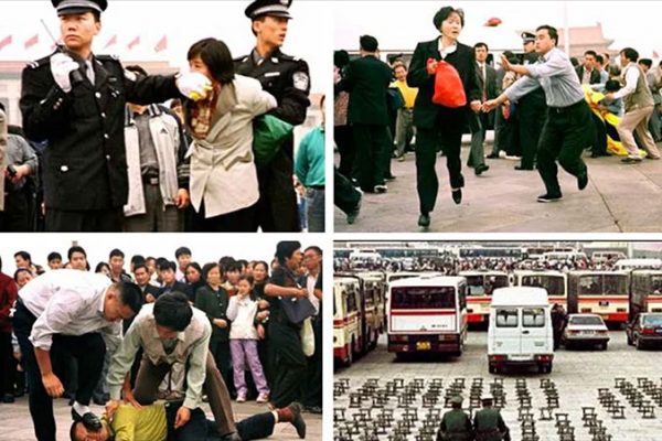 A perseguição ao Falun Dafa começou em 20 de julho de 1999 sob comando do ex-líder do Partido Comunista Chinês, Jiang Zemin (Minghui.org / Reprodução)