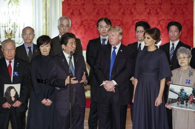 Trump encontra famílias de japoneses sequestrados pela Coreia do Norte