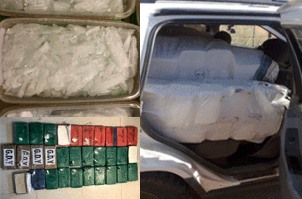Mais de meia tonelada de drogas ilegais foi descoberta pela polícia mexicana em Ensenada, Baja California, México (Polícia Federal do México)