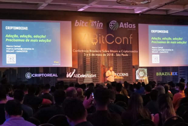 VI BitConf (Conferência Brasileira Sobre Bitcoin e Criptomoedas), no World Trade Center, em São Paulo (Jan Hendriks Jr., para Epoch Times)