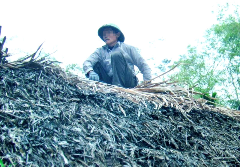 Como forma de complementar sua renda, Nguyen Van Bai decidiu produzir e processar chá preto para exportação (NTDTV)