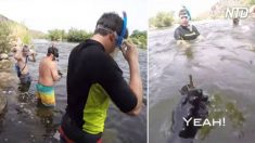 Rapazes encontraram objetos de valor durante aventura de mergulho em rio