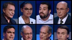 Presidenciáveis prometem emprego e relegam corrupção no primeiro debate na TV