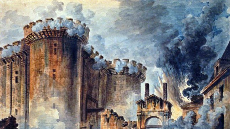 "A Queda da Bastilha", visível no centro, é a prisão de Bernard René Jourdan, de Launay (1740-1789) (Creative Commons / Wikimedia)