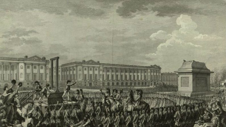 Decapitação de Luís XVI durante a Revolução Francesa (Bibliothèque nationale de France)
