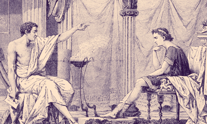 Aristóteles, que ensinou Alexandre, o Grande, acreditava que a prática da virtude era a base da boa liderança (Everett Historical / Shutterstock)