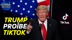 Trump proíbe o aplicativo TikTok.
