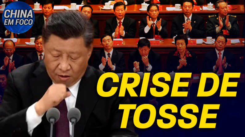 Xi Jinping tosse durante discurso 