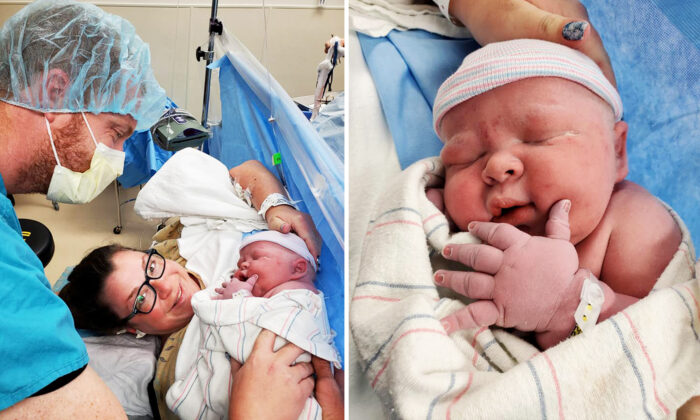Mãe do Arizona, que sofreu 19 abortos espontâneos, dá à luz a menino de 6.4 kg