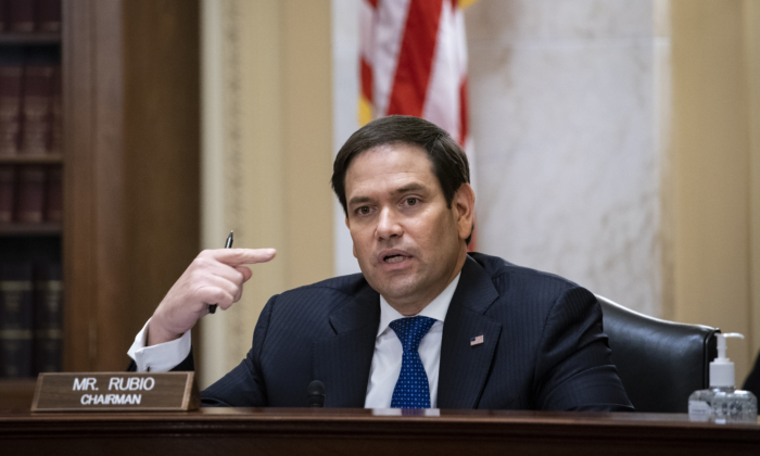 Senador Marco Rubio preside uma audiência, em 10 de junho de 2020, em Washington, DC (Al-Drago-Pool / Getty Images) 
