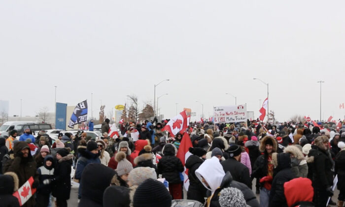 Milhares saem para apoiar caminhoneiros enquanto ‘Comboio da Liberdade’ passa por Toronto