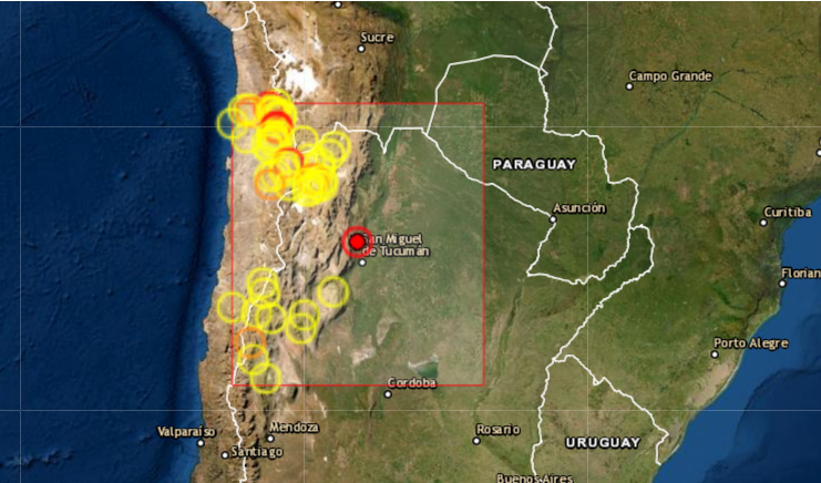 Terremoto de magnitude 5,6 estremece a província argentina de Tucumán