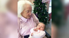 Tataravó de 100 anos conhece primeira filha nascida na família em 75 anos