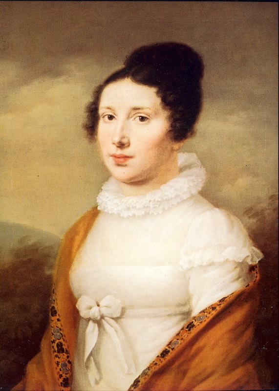 Retrato de Elisabeth Röckel por Joseph Willibrord Mähler (Domínio Público)