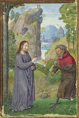 “A Tentação de Cristo”, século 16, por Simon Bening (Domínio público)