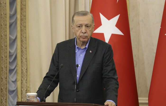 Foto de arquivo do presidente turco Recep Tayyip Erdogan (EFE/EPA/MYKOLA TYS)