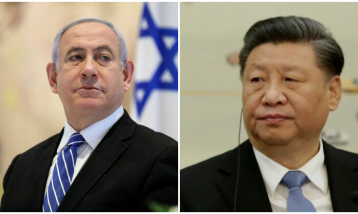 (E) O primeiro-ministro israelense Benjamin Netanyahu participa da primeira reunião de gabinete de trabalho do novo governo no Chagall Hall no Knesset, o Parlamento israelense em Jerusalém em 24 de maio de 2020. (Abir Sultan/Pool via Reuters), (D) O líder do Partido Comunista Chinês, Xi Jinping, participa de uma reunião com delegados do Fórum da Nova Economia de 2019 no Grande Salão do Povo em Pequim, China, em 22 de novembro de 2019. (Jason Lee-Pool/Getty Images)