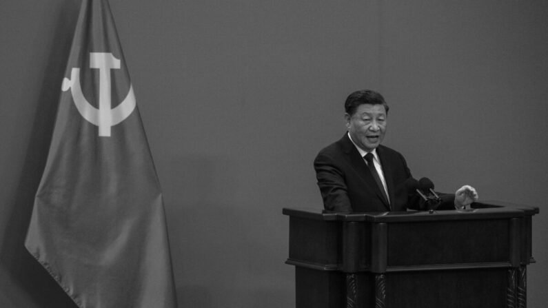 Líder Chinês Xi Jinping discursa para mídia em Pequim no dia 23 de Outubro de 2022