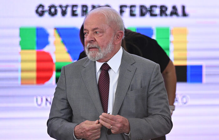 Presidente Luiz Inácio Lula da Silva durante cerimônia do Dia da Ciência e do Pesquisador no Palácio do Planalto, em Brasília (EFE/André Borges)
