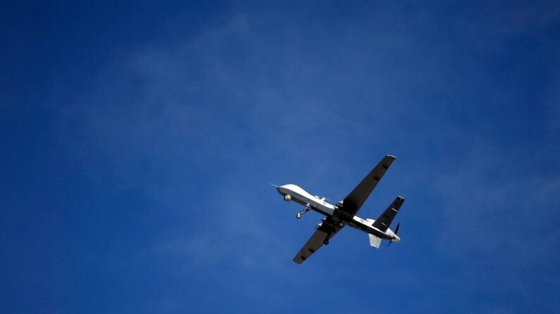 Uma aeronave pilotada remotamente (RPA) MQ-9 Reaper em uma foto de arquivo. (Isaac Brekken/Getty Images)