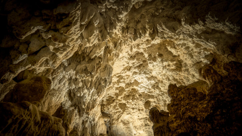 Caverna de Liang Bua ou a caverna do hobbit dentro da ilha de Flores, Indonésia, com homo floresiensis