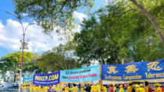Adeptos do Falun Gong defendem direitos humanos em frente a Assembleia Geral da ONU