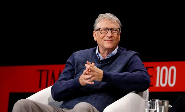 Bill Gates fala no palco no TIME100 Summit 2022 no Jazz at Lincoln Center na cidade de Nova York, em 7 de junho de 2022 (Jemal Countess/Getty Images for TIME)