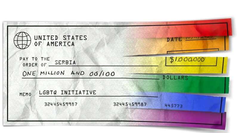 Gastos com campanhas LGBT nos EUA(Ilustração do Epoch Times, Shutterstock)