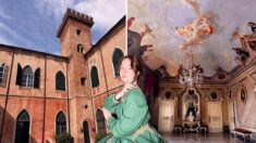 Mulher compartilha sua vida surpreendente no castelo italiano do século 12 da família, com 18 quartos