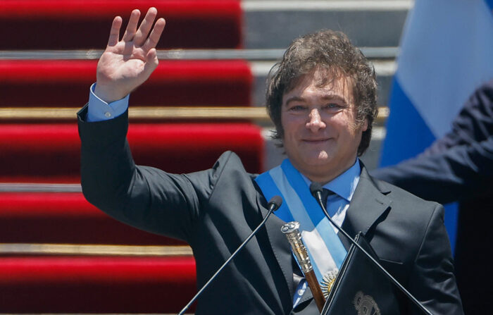 Foto de arquivo do presidente de Argentina, Javier Milei. (EFE/ Juan Ignacio Roncoroni)