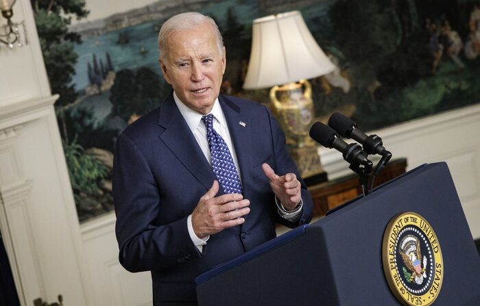Foto de arquivo do presidente dos EUA, Joe Biden (EFE/EPA/SAMUEL CORUM / POOL)