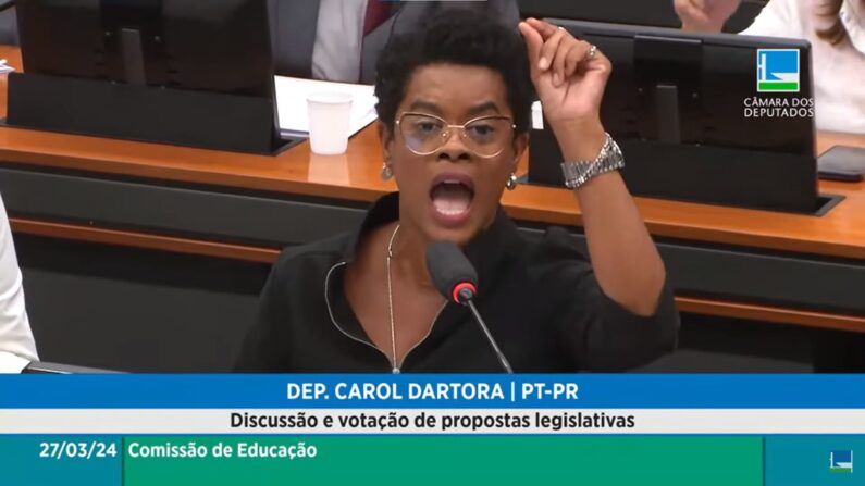 Deputada federal Carol Dartora (PT-PR) (Captura de tela/Youtube/Câmara dos Depitados)
