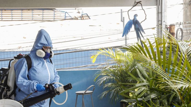 Equipes da Zoonoses realizam trabalho de campo no combate aos focos da Dengue nos bairros da cidade de Osasco, em São Paulo, em 15/03/2024 (Paulo Pinto/Agência Brasil)