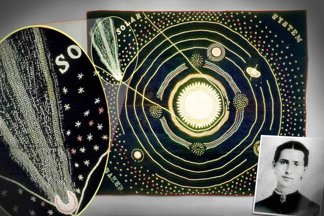 “Colcha do sistema solar” feita à mão por professora em 1876 é “muito precisa”