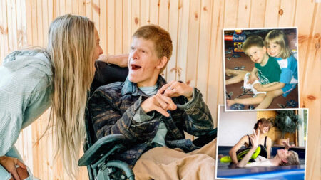 “Fomos feitos para ter esta vida”: mulher se muda com a família para cuidar do irmão com paralisia cerebral
