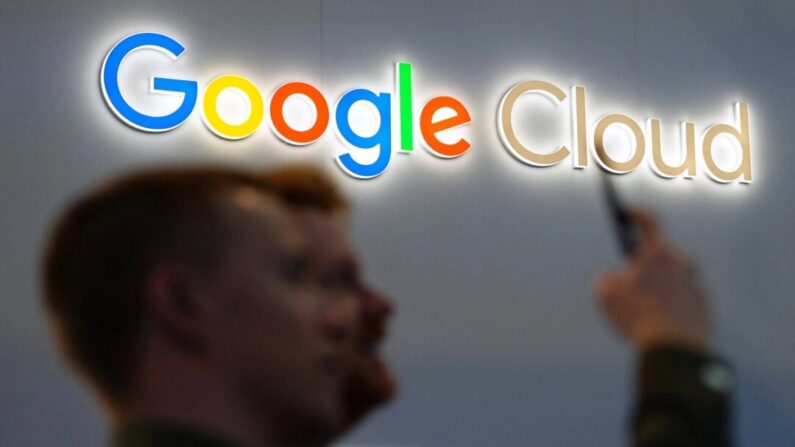 Logo da Google Cloud no Mobile World Congress, o maior encontro anual da indústria de telecomunicações, em Barcelona, Espanha, em 27 de fevereiro de 2024. (Pau Barrena/AFP via Getty Images)
