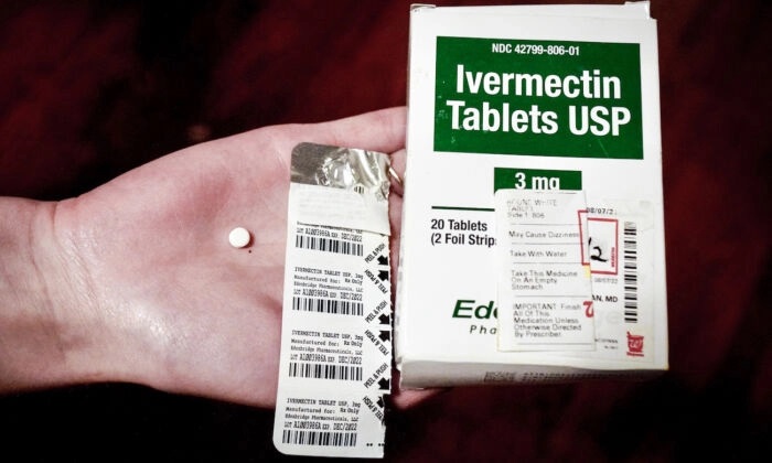 Comprimidos de ivermectina embalados para uso humano. (Natasha Holt/Epoch Times)