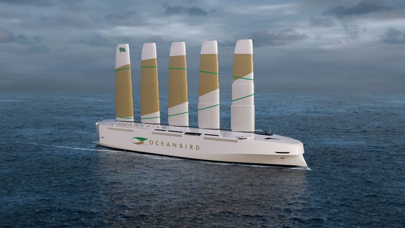 Novo navio de carga de alta tecnologia da Suécia será o mais alto navio eólico do mundo