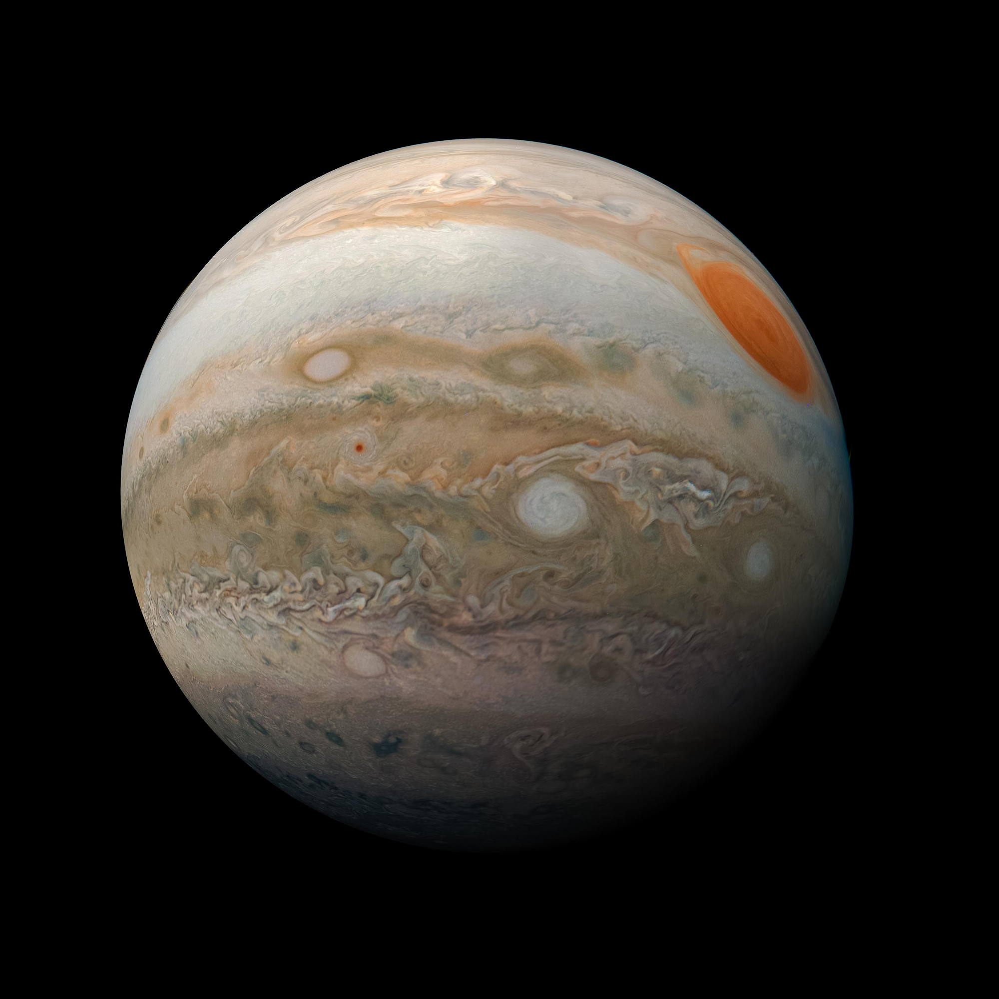 Júpiter (NASA / JPL-Caltech / SwRI / MSSS / Kevin M. Gill)